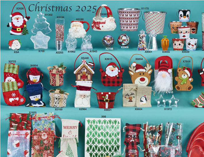 Christmas novelties, packaging & supplies for confectionery