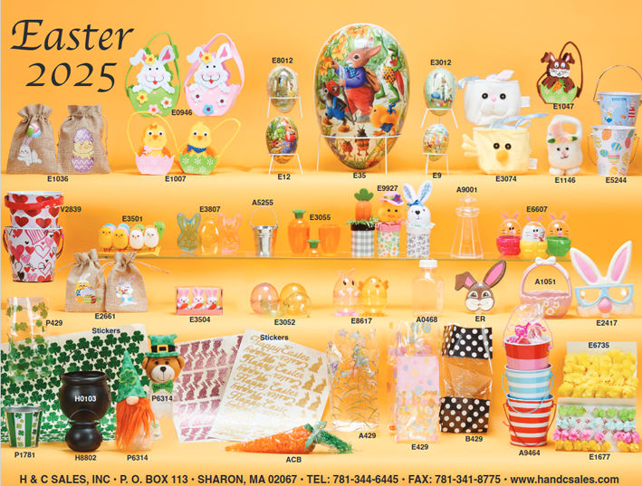 Easter novelties, packaging, supplies for confectionery