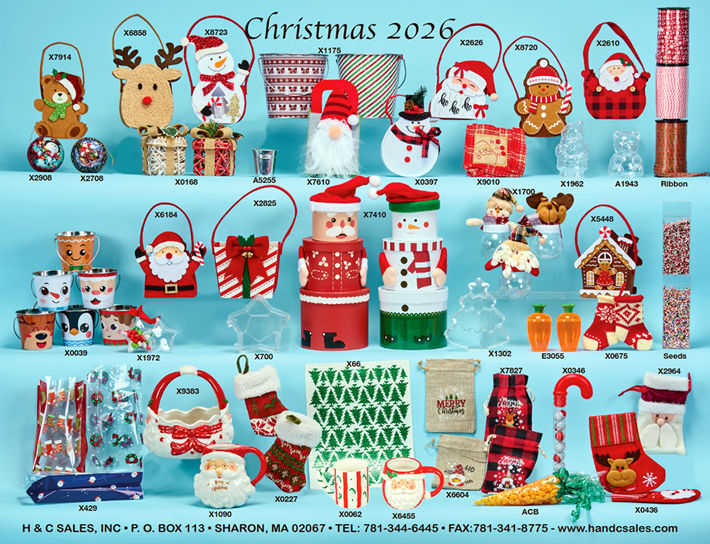 Christmas novelties, packaging & supplies for confectionery