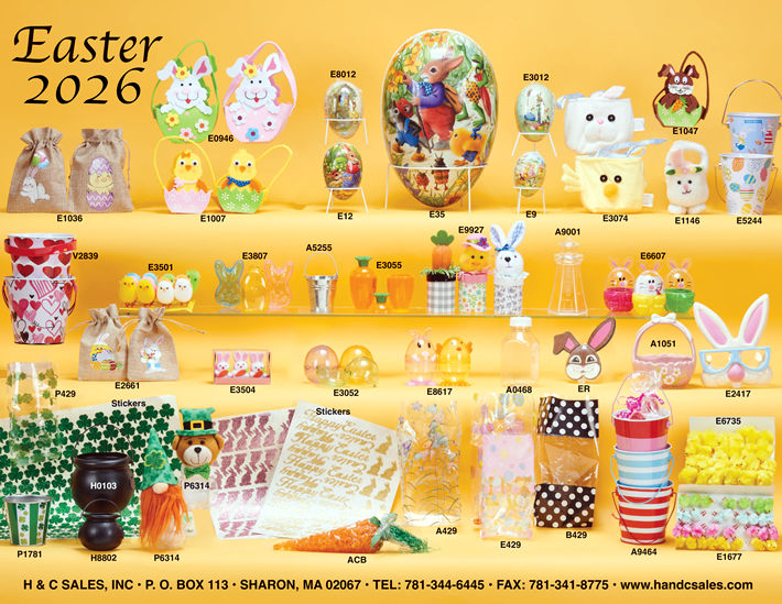 Easter novelties, packaging, supplies for confectionery